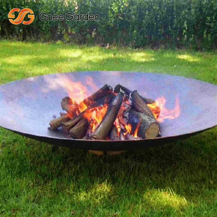Corten Steel Fire Pit Industrial Style