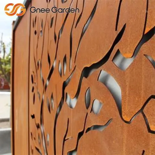 Corten Metal Tree Silhouette Garden Hàng rào bảng riêng