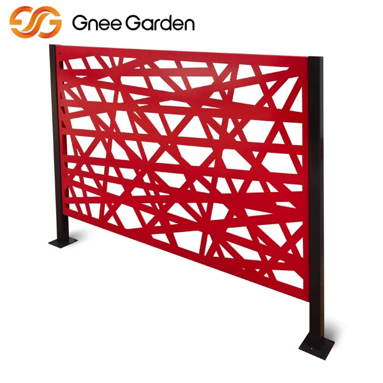 Corten Privacy Garden Screen Màn hình màu đỏ di động