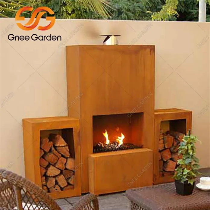 Lò sưởi sân sau bằng thép Corten