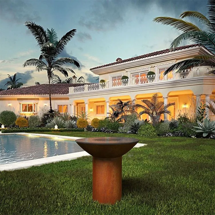 Lò nướng thịt nướng bằng thép Corten phong cách và mạnh mẽ