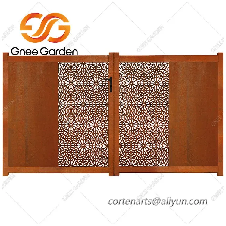 Cổng ngoài trời trang trí bằng kim loại Corten Steel Garden
