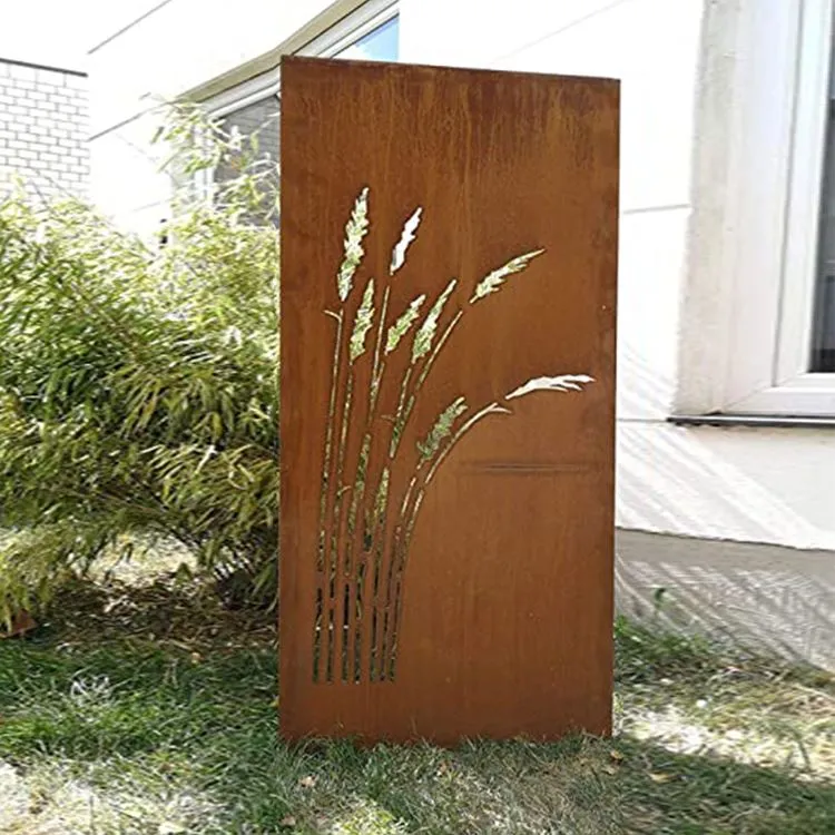 Màn hình sân vườn thép Corten hình chữ nhật tùy chỉnh
