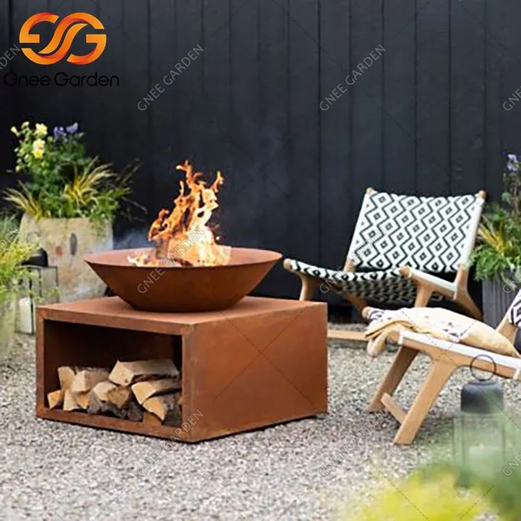 Lò đốt gỗ bằng thép Corten