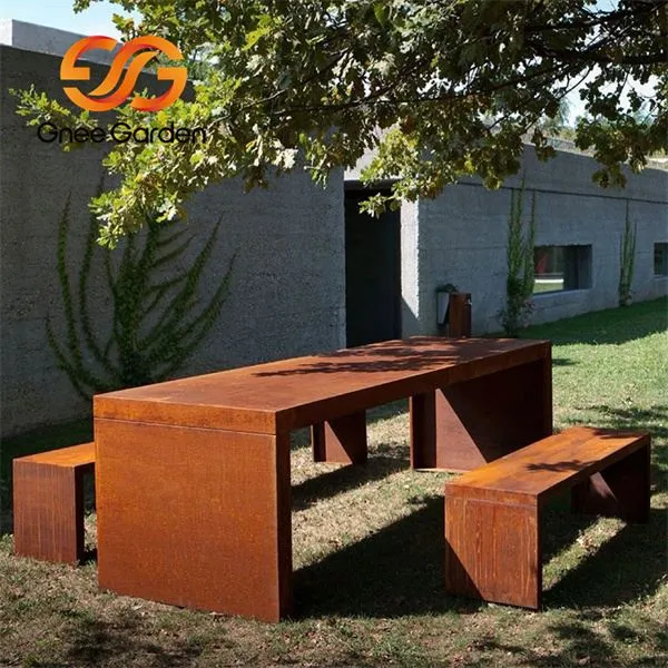 Ghế và ghế bằng thép Corten