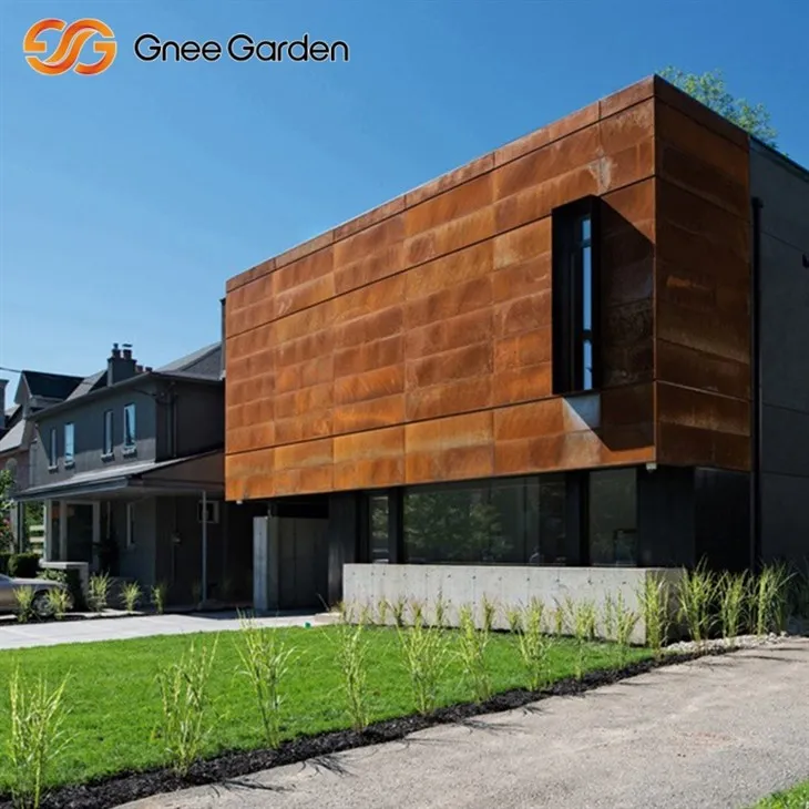 Thiết kế hiệu ứng gỉ bằng thép Corten