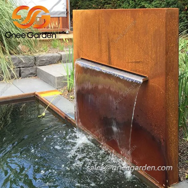 Tường nước bằng thép Corten