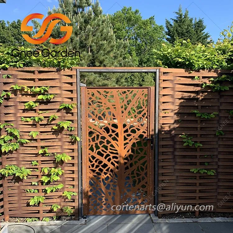 Cổng vườn thép Corten tùy chỉnh