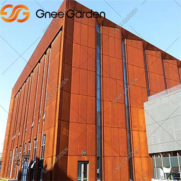 Trang trí tấm mặt tiền thép corten