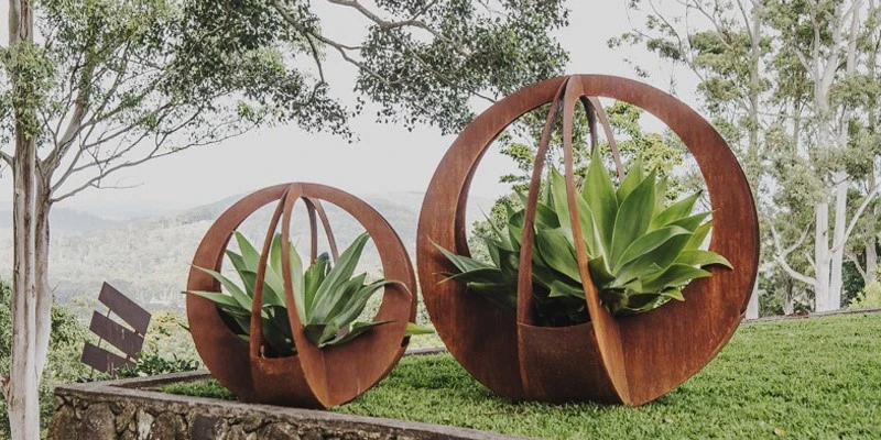corten steel plant pots corten steel plant pots