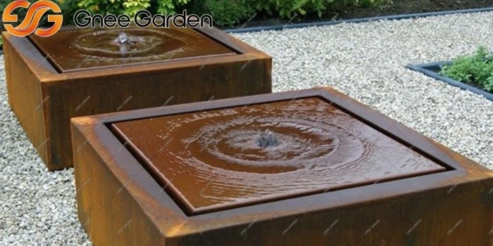 Corten Steel outdoor waterfall wall Corten Steel outdoor waterfall wall