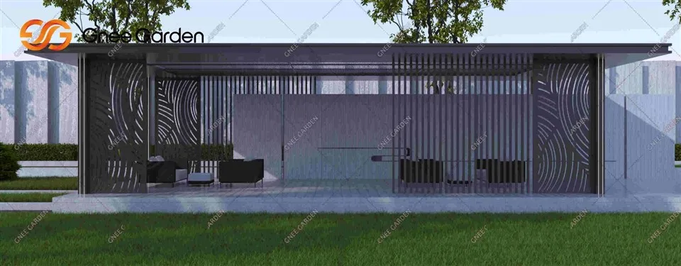 Black Corten Steel Patio