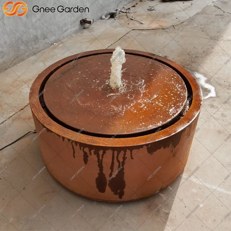 Tính năng nước Corten ngoài trời có máy bơm tích hợp