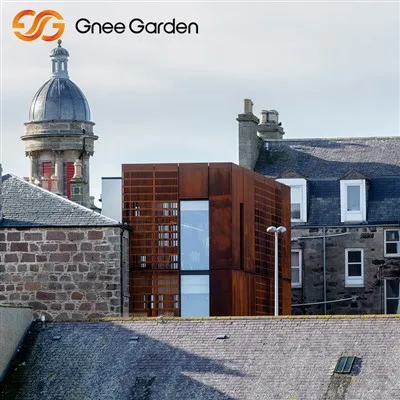 Corten kim loại ốp tường mộc mạc