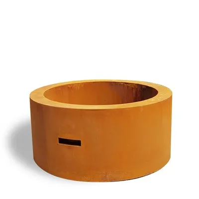 Lò sưởi ngoài trời bằng thép Corten lớn