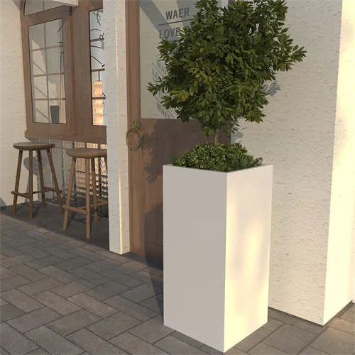 Chậu trồng cây dài màu trắng trang trí tùy chỉnh